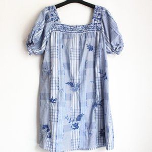 Johnny Was Marbella Square Neck Park Dress, Embroidered, Adorable!